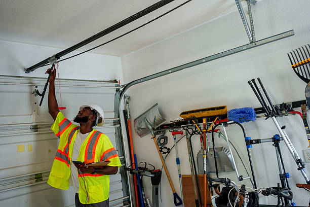 Professional Garage Door Panel Replacement technician working in Westfield, MA
